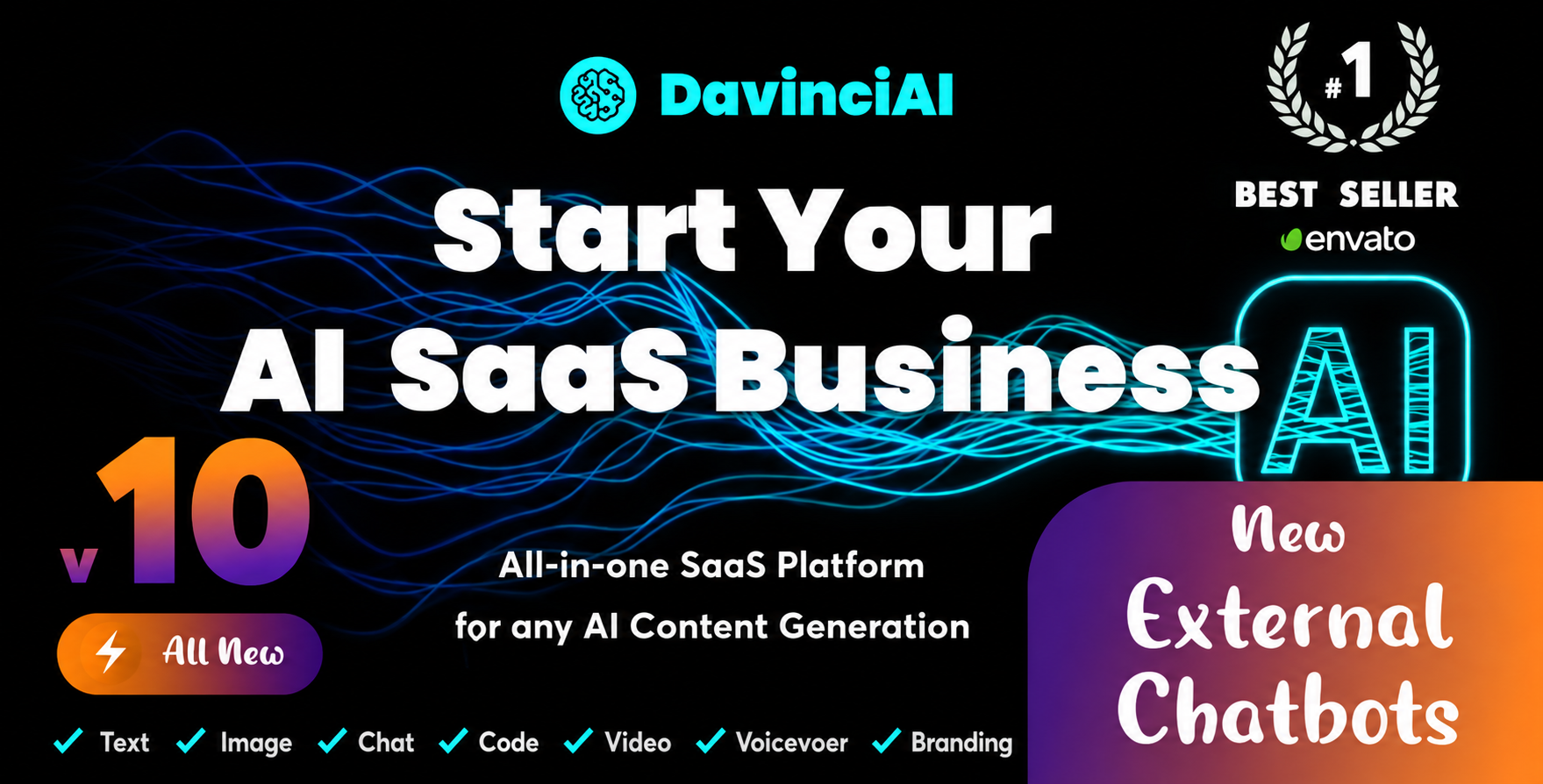 Davinci AI - All-In-One SaaS Platform for AI Text, Image, Audio, Video and Content Generation