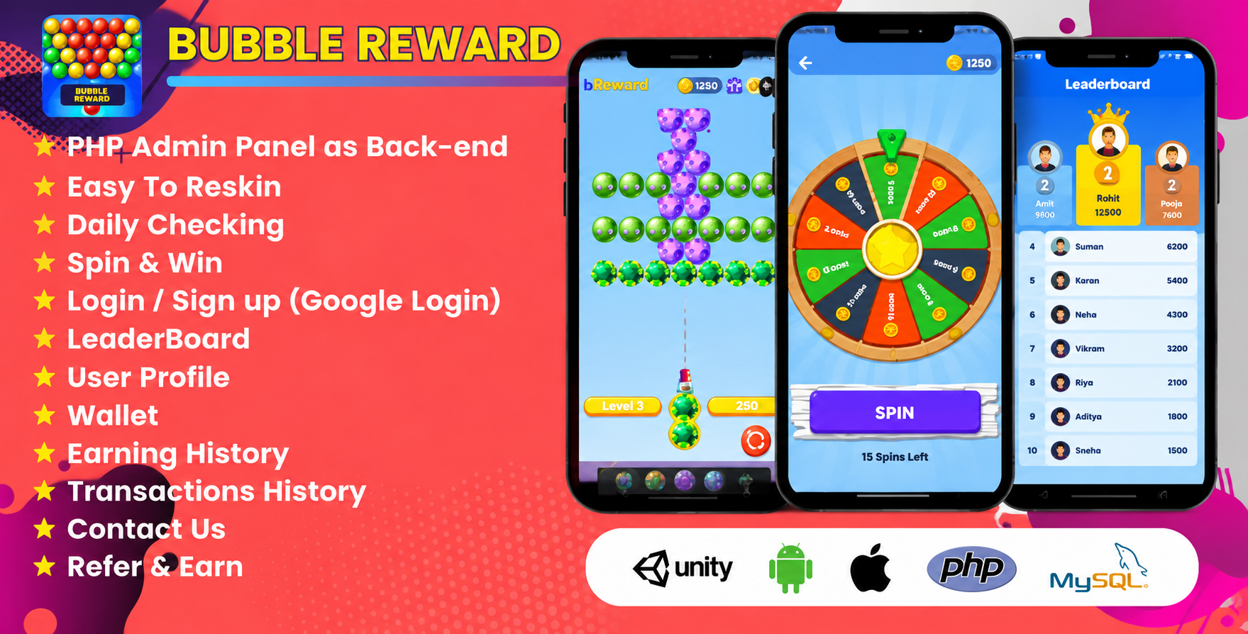 Bubble Reward - Bubble Shooter Game With Earning App