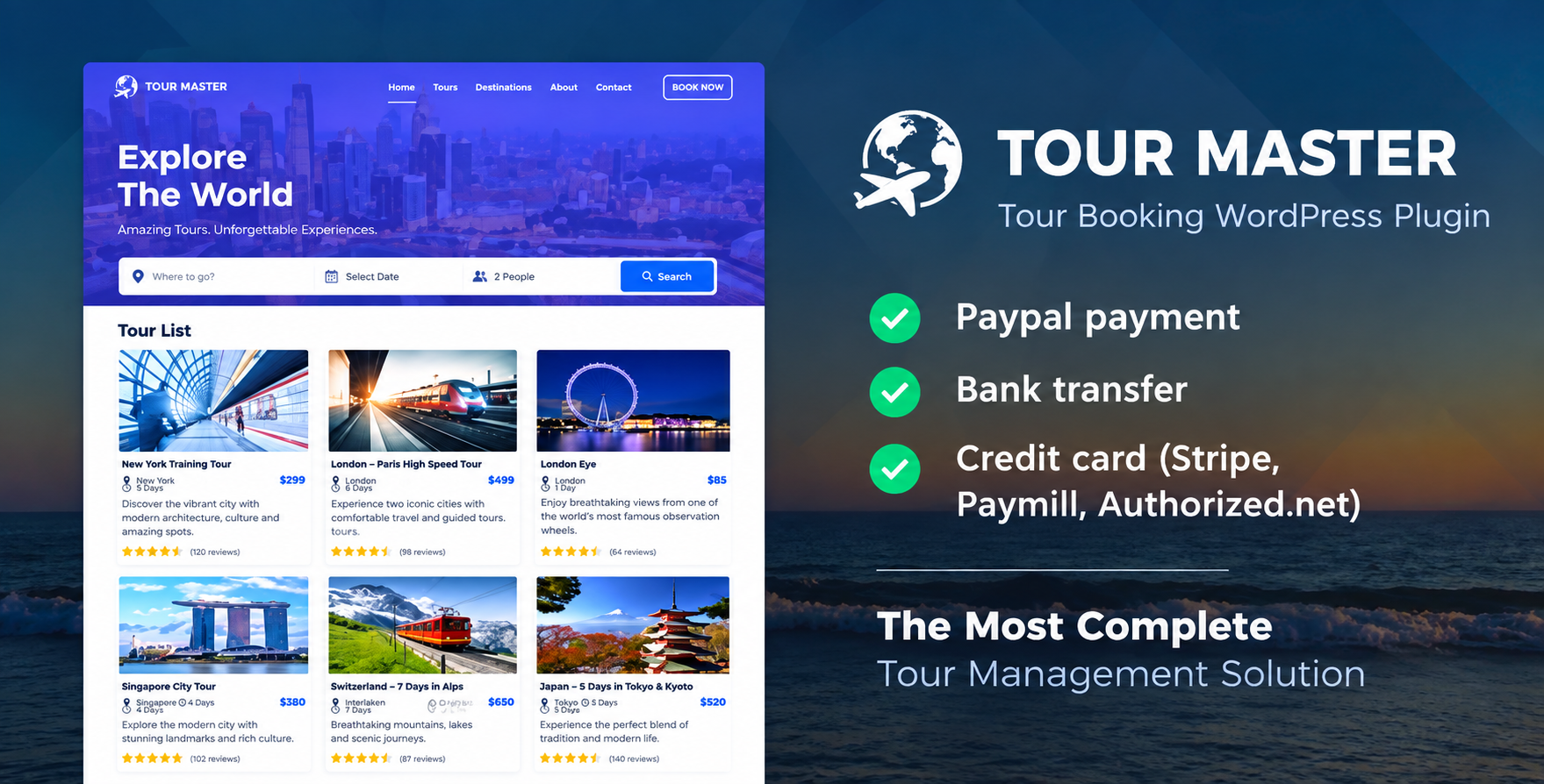 Tour Master - Tour Booking, Travel, Hotel