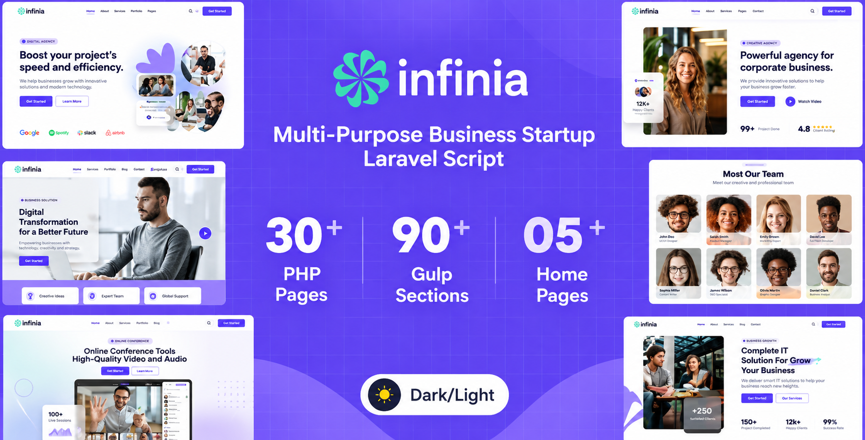 Infinia - Multipurpose Business Consulting Startup Laravel Script